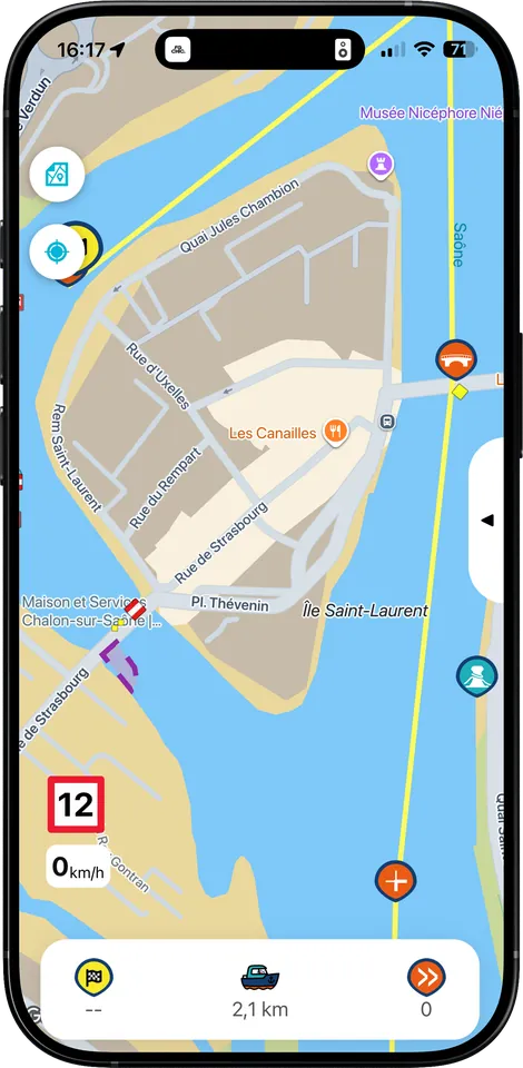 Fluvigo — navigation à Chalon-sur-Saône
